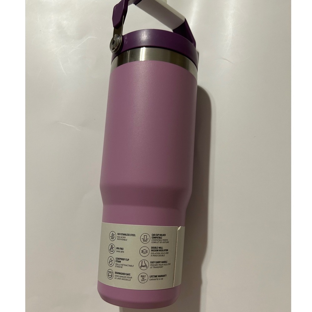 Stanley The IceFlow Flip Straw Tumbler 30oz Lilac Purple 10-13175-014 NEW - Picture 2 of 5